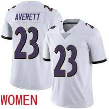 Women Baltimore Ravens 23 Anthony Averett White Nike Limited Player NFL Jersey